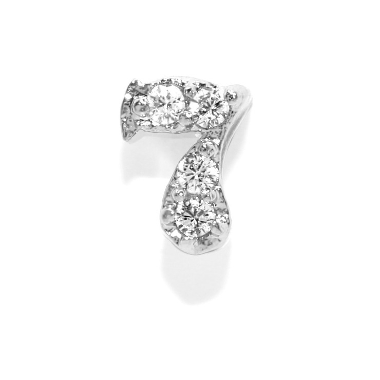 7 | 軟骨ピアス 数字ナンバー文字ジュエル0123456789数 ボディピアス | ボディピアス専門店凛RIN