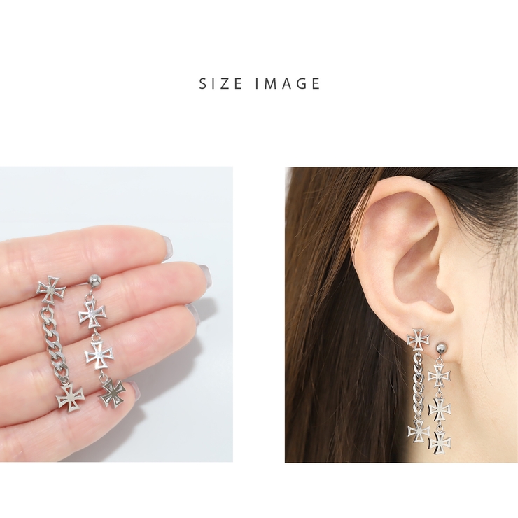 ボディピアス 十字架クロス チェーン軟骨ピアス | ボディピアス専門店凛RIN | 詳細画像6 