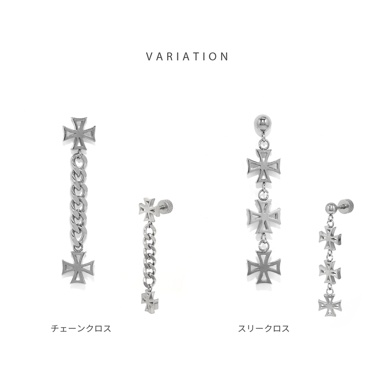 ボディピアス 十字架クロス チェーン軟骨ピアス | ボディピアス専門店凛RIN | 詳細画像7 