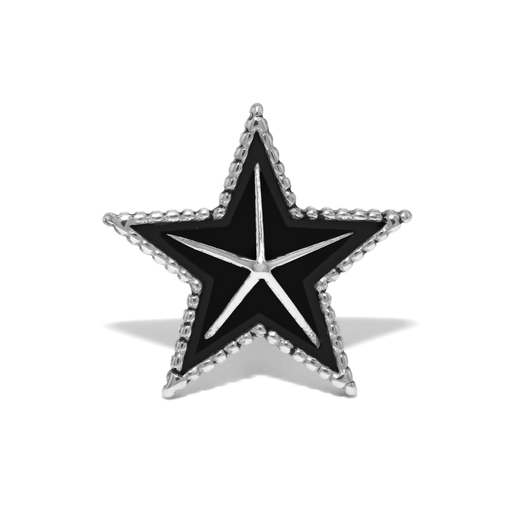 Mサイズ | ボディピアス軟骨ピアスピアス スターブラックストレートバーベル サージカルステン… | ボディピアス専門店凛RIN