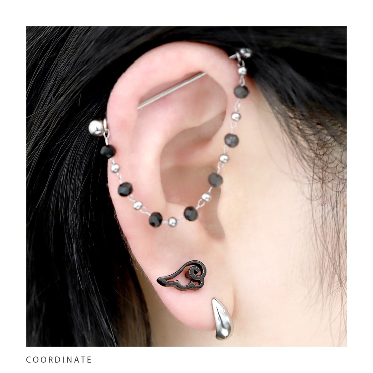 軟骨ピアス 天使悪魔翼羽エンジェルデビル ボディピアス | ボディピアス専門店凛RIN | 詳細画像11 