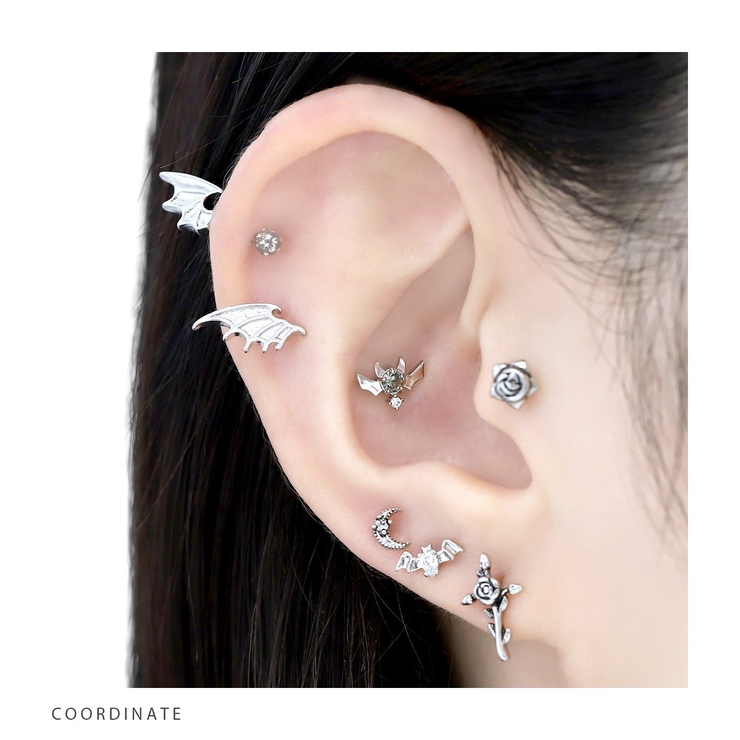 軟骨ピアス 天使悪魔翼羽エンジェルデビル ボディピアス | ボディピアス専門店凛RIN | 詳細画像12 