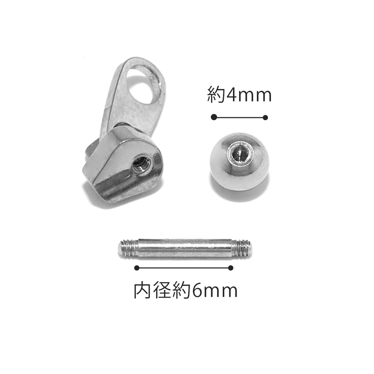 ボディピアス カブトムシセミ 軟骨ピアス | ボディピアス専門店凛RIN | 詳細画像11 