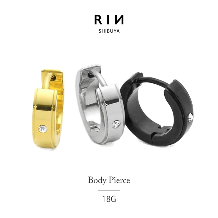 ステンレスピアス0037 フープ 金属アレルギー | ボディピアス専門店凛RIN | 詳細画像1 