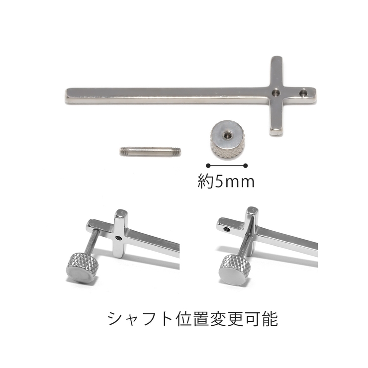 軟骨ピアス ロングクロス 十字架ハロウィンCROSSゴシック | ボディピアス専門店凛RIN | 詳細画像11 