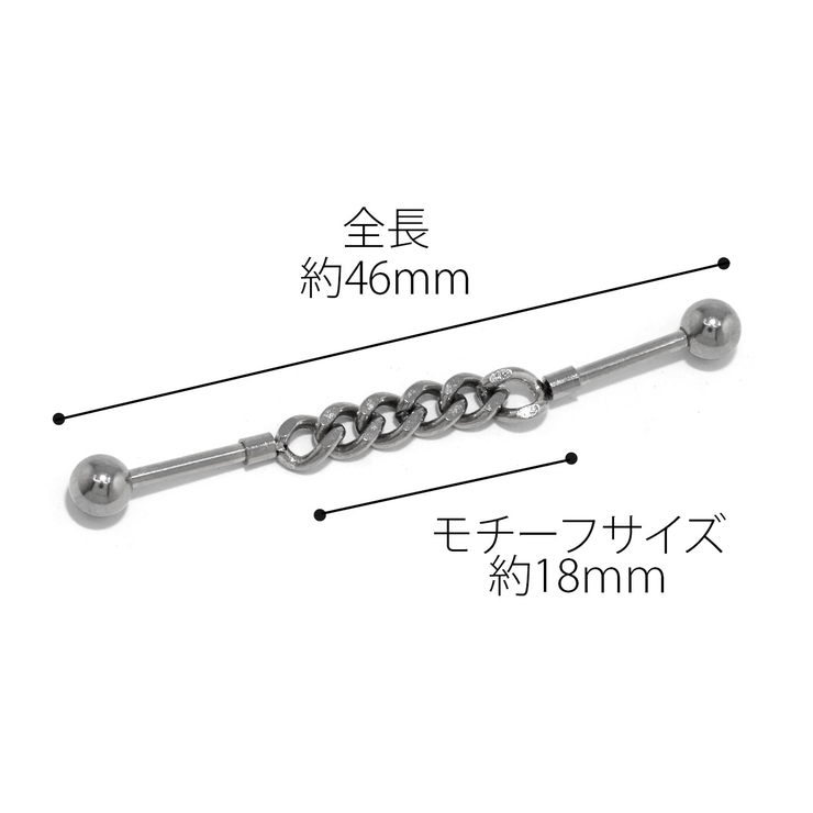 インダストリアル 軟骨ピアス ボディピアス | ボディピアス専門店凛RIN | 詳細画像13 