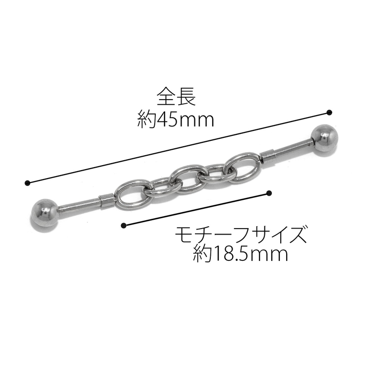 インダストリアル 軟骨ピアス ボディピアス | ボディピアス専門店凛RIN | 詳細画像15 