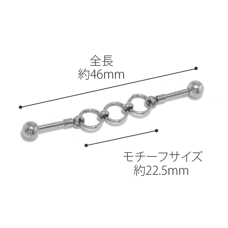 インダストリアル 軟骨ピアス ボディピアス | ボディピアス専門店凛RIN | 詳細画像17 