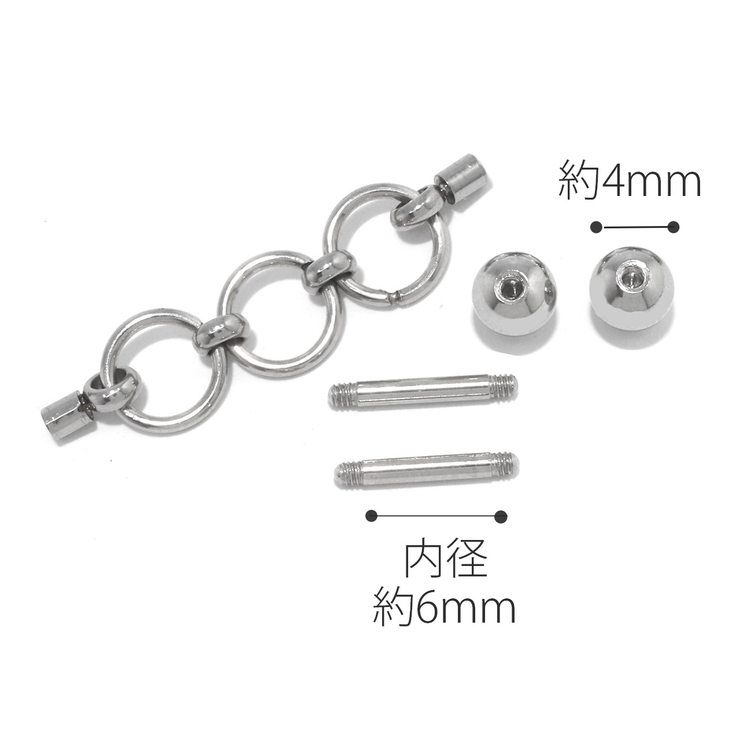 インダストリアル 軟骨ピアス ボディピアス | ボディピアス専門店凛RIN | 詳細画像18 