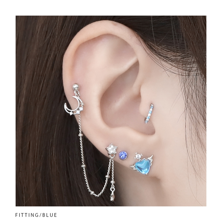 ボディピアス16G ハート羽翼 サージカルステンレス金属アレルギー対応 | ボディピアス専門店凛RIN | 詳細画像5 