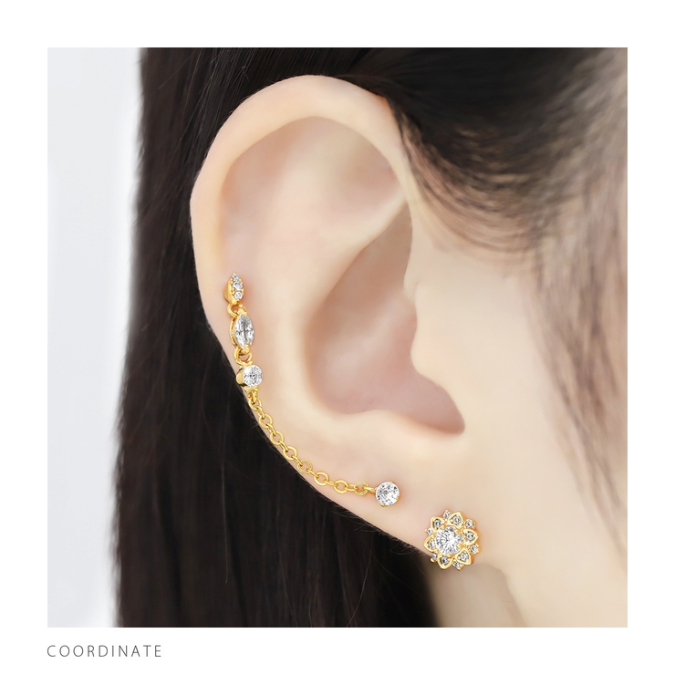 キャッチ 花フラワー上品ジュエルキュービックジルコニア ボディピアス | ボディピアス専門店凛RIN | 詳細画像5 