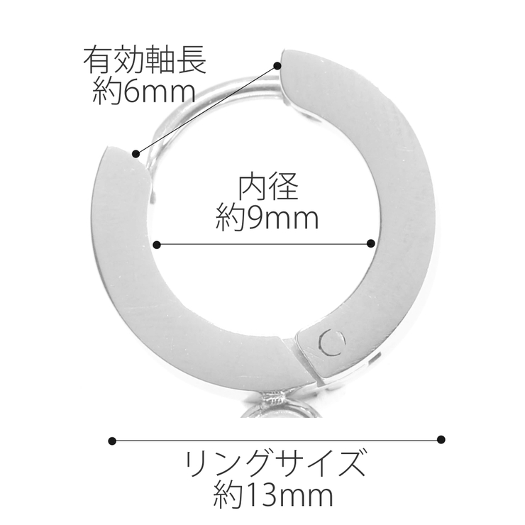 ボディピアス軟骨ピアスステンレスピアスファッションピアスクロス十字架フープリングピアス片耳用ステンレスピアス0075「BP」「NAN」「Fピアス」