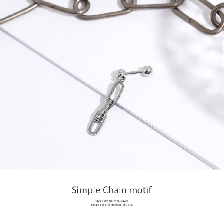 軟骨ピアス チェーン鎖クリップチェーンクール金属アレルギー対応揺れる ボディピア… | ボディピアス専門店凛RIN | 詳細画像2 