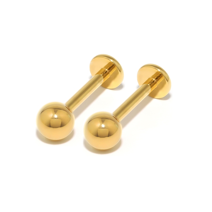 ゴールド | ピアス 24金ピンクゴールドK24K18PGコーティングひっかかりにくい | ボディピアス専門店凛RIN