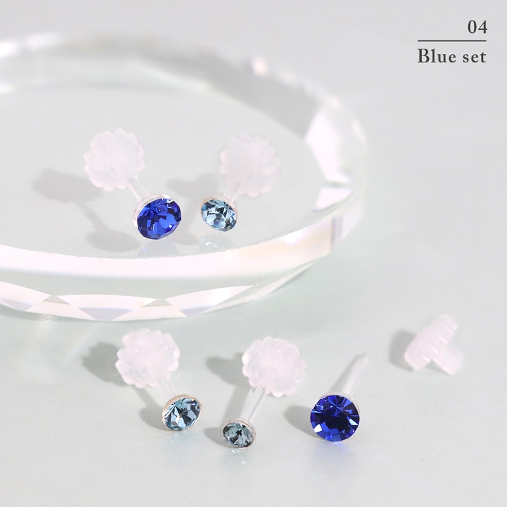 樹脂ポストジュエルピアス 5個セット 金属アレルギーガラスストーン | ボディピアス専門店凛RIN | 詳細画像5 