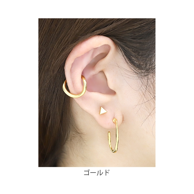 ファッションピアス フープピアス楕円オーバル変形 チタンポスト | ボディピアス専門店凛RIN | 詳細画像8 