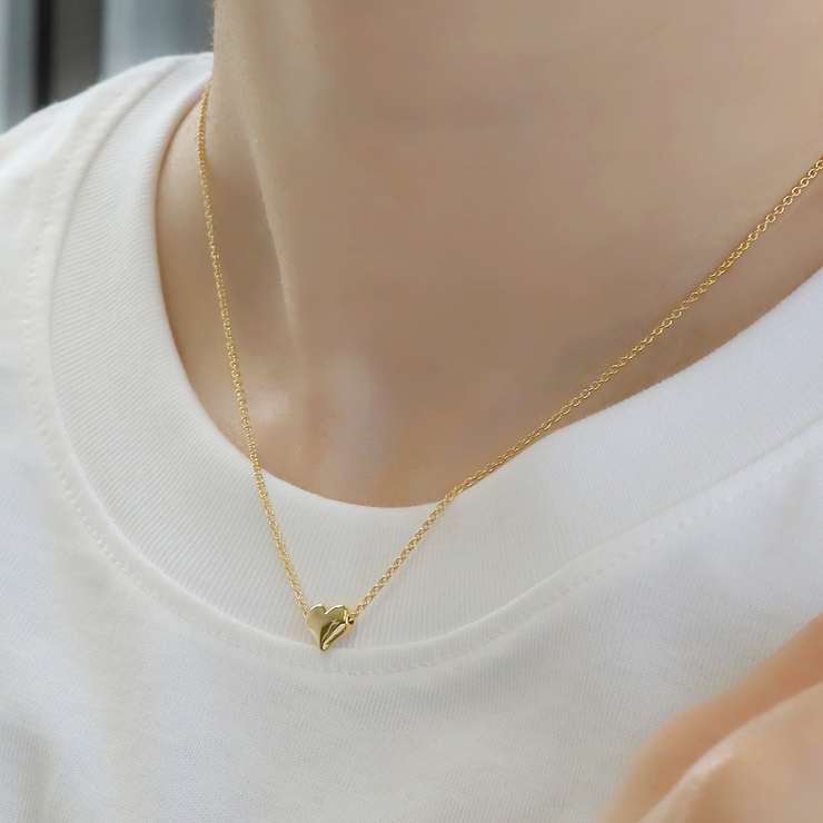 ネックレスペンダント ハートheartかわいい 16kコーティングあずきチェーン | ボディピアス専門店凛RIN | 詳細画像6 