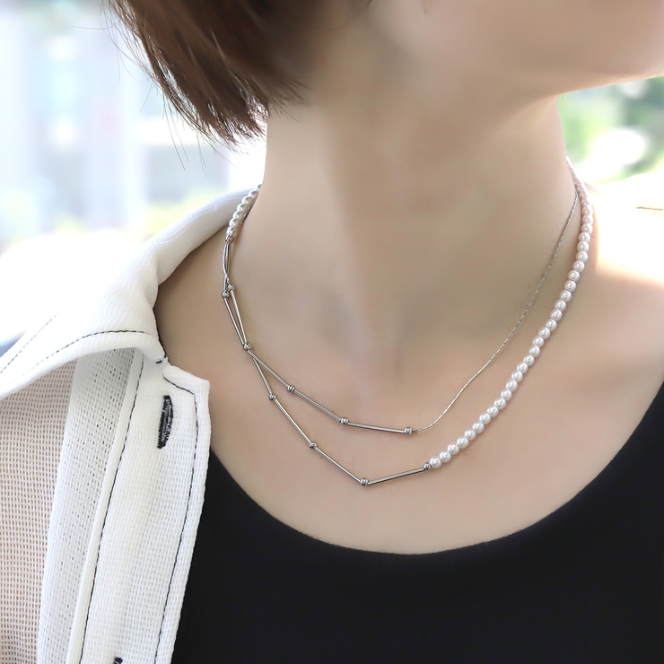 40㎝【K18 / 淡水パール】ネックレス パール シンプル 綺麗