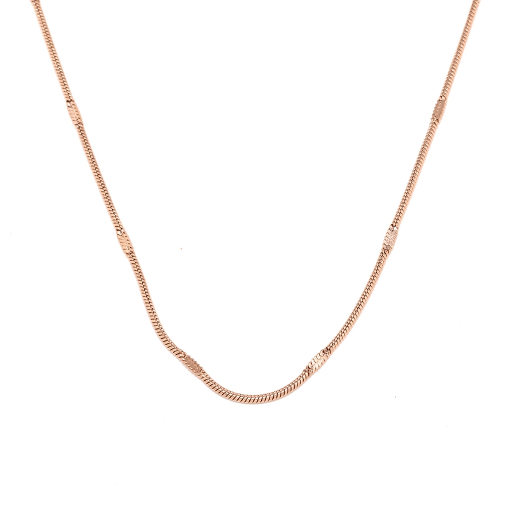 ピンクゴールド | つけっぱなしネックレス サージカルステンレス製 | ボディピアス専門店凛RIN