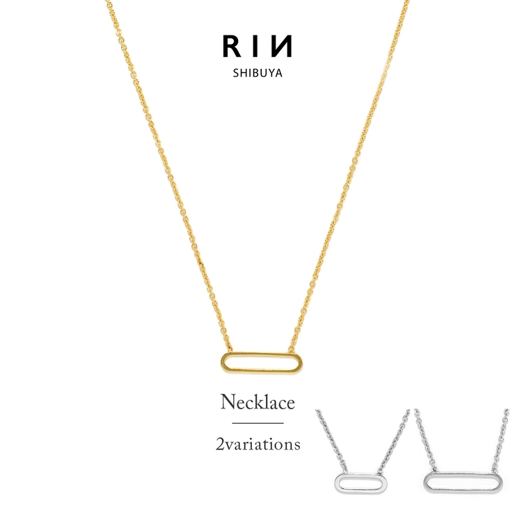 ネックレス オーバル楕円 シンプルペンダント[品番：RINA0001952