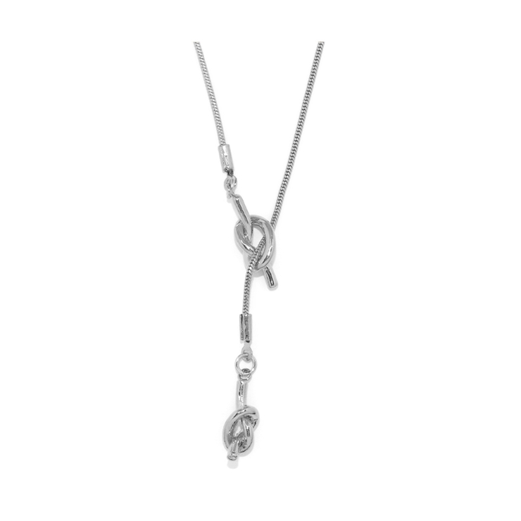 シルバー | ネックレス 結び目knot ラリエットY字 | ボディピアス専門店凛RIN
