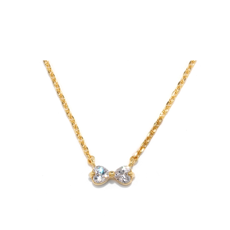 クリア | チェーンネックレス リボンキュート上品キレイ おしゃれ | ボディピアス専門店凛RIN