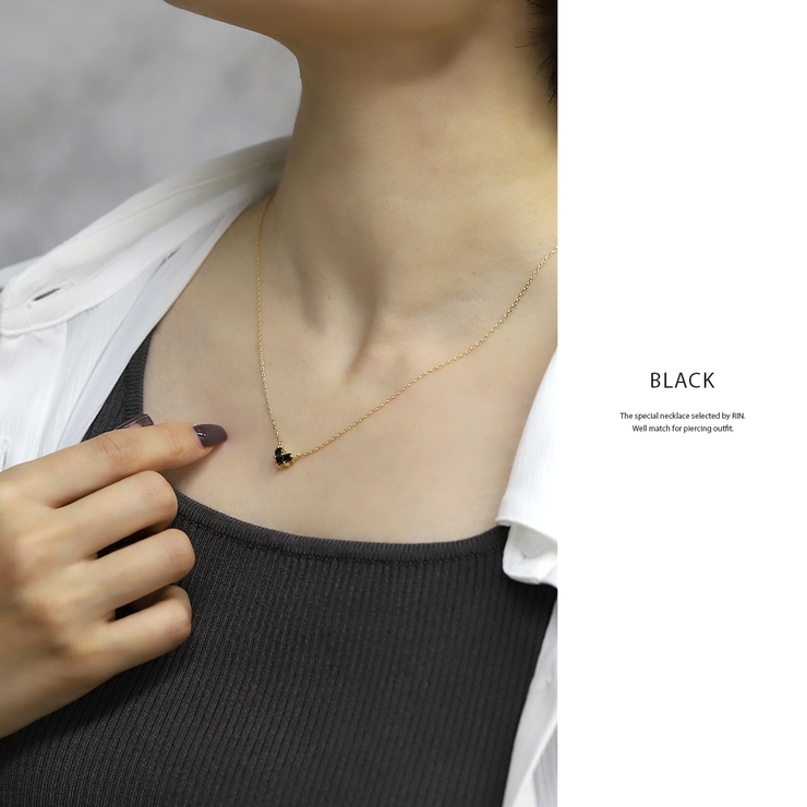 チェーンネックレス ジュエルハート キュート上品キレイおしゃれ | ボディピアス専門店凛RIN | 詳細画像10 