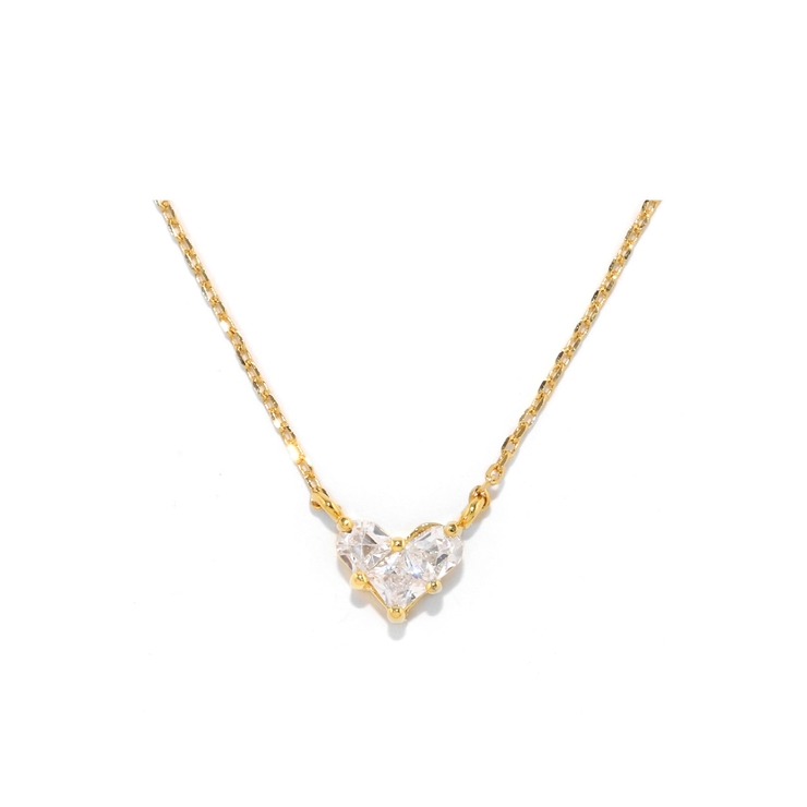 クリア | チェーンネックレス ジュエルハート キュート上品キレイおしゃれ | ボディピアス専門店凛RIN