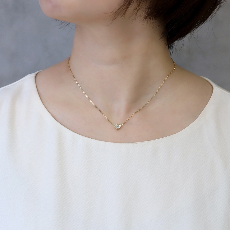ネックレス ハートペンダント キュートかわいいストーン18K | ボディピアス専門店凛RIN | 詳細画像6