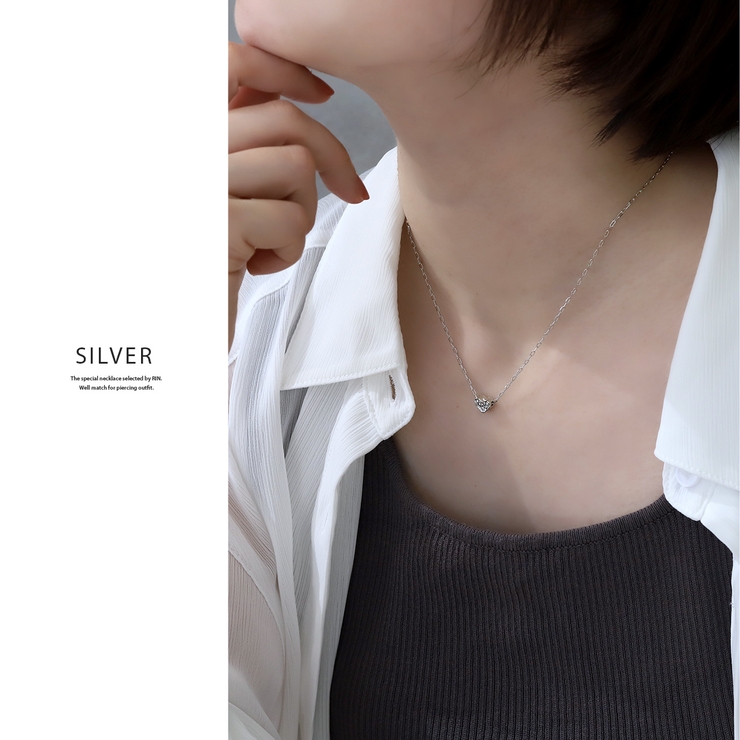 ネックレス ハートペンダント キュートかわいいストーン18K | ボディピアス専門店凛RIN | 詳細画像7