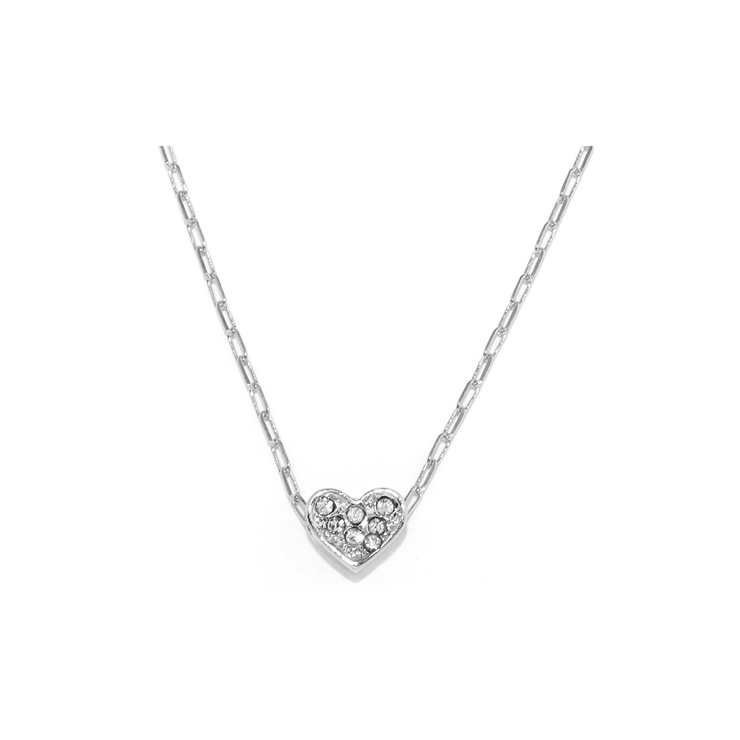 シルバー | ネックレス ハートペンダント キュートかわいいストーン18K | ボディピアス専門店凛RIN