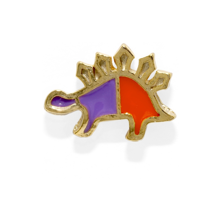 B・パープルオレンジ | キャッチ 恐竜ダイナソーポップカラフルかわいいボディピアス アレンジパーツ | ボディピアス専門店凛RIN