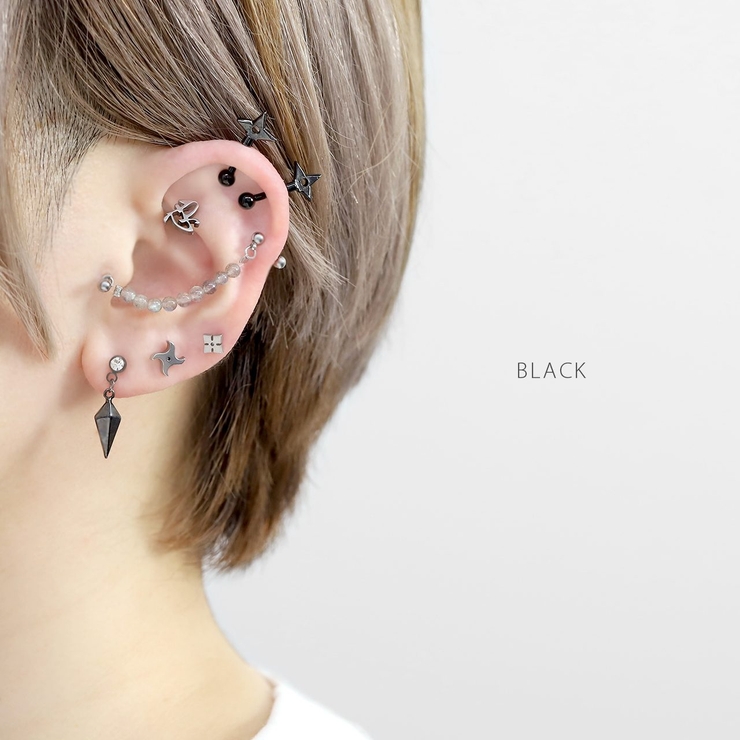 キャッチ 手裏剣忍者くノ一キャッチクール個性的 ボディピアス | ボディピアス専門店凛RIN | 詳細画像4 