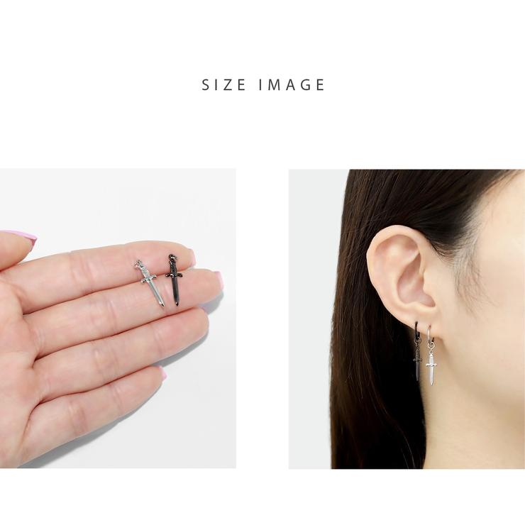 軟骨ピアスボディピアス チャーム和風 日本刀剣刀[品番：RINA0000156