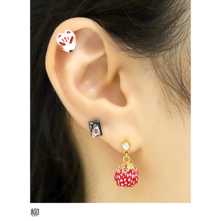 キャッチ 花札 軟骨ピアス[品番：RINA0001277]｜ボディピアス