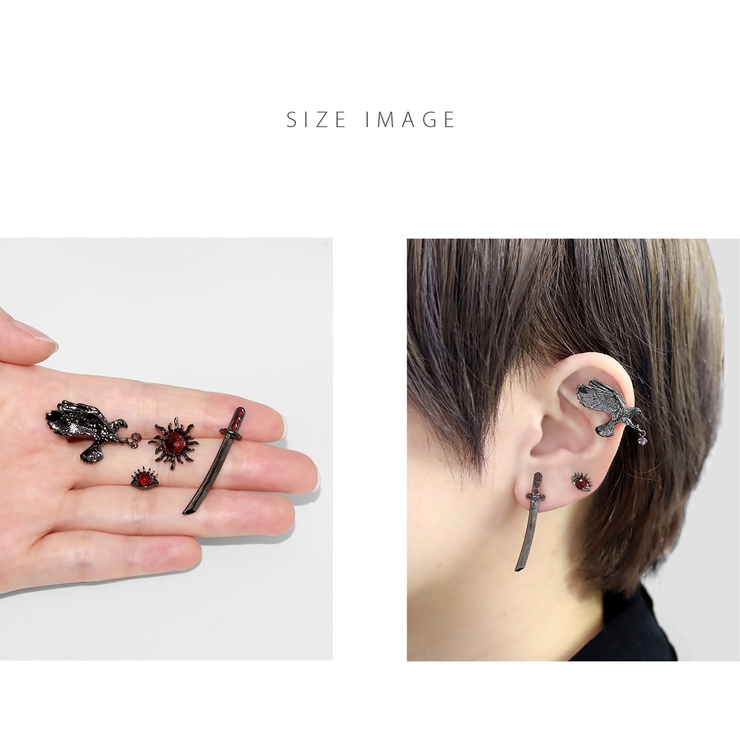 キャッチ 目玉太陽刀烏和和もの日本 ボディピアス | ボディピアス専門店凛RIN | 詳細画像8 