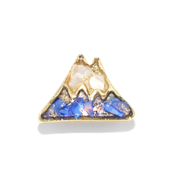 16G18Gボディピアスキャッチ 金属アレルギー 富士山桜さくら