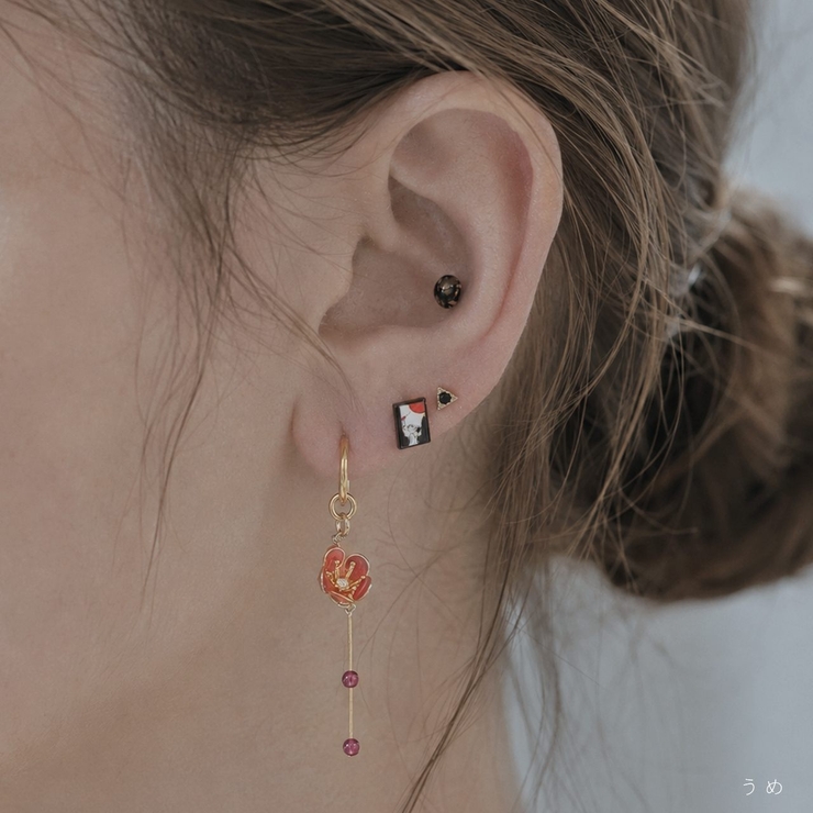 チャーム 花フラワー和和風季節の花 ボディピアス[品番：RINA0002492