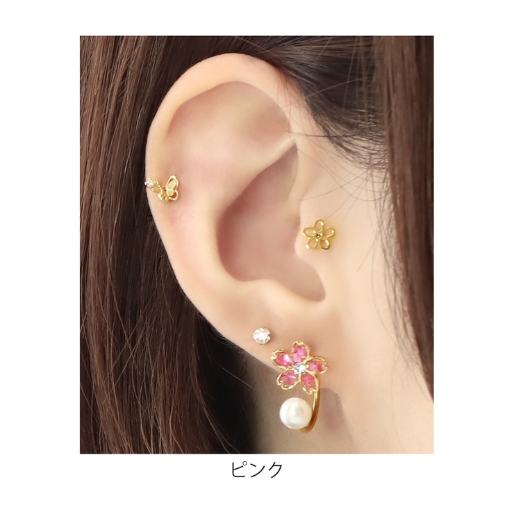 軟骨ピアス 和風キャッチ ボディピアス和桜サクラさくら[品番