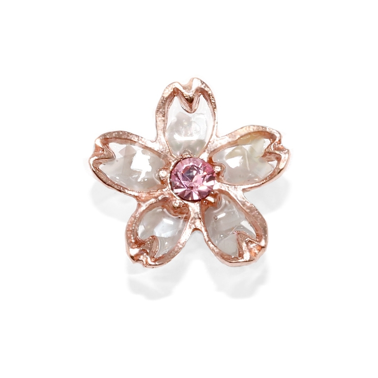 ホワイト | 軟骨ピアス 和風キャッチ ボディピアス和桜サクラさくら | ボディピアス専門店凛RIN