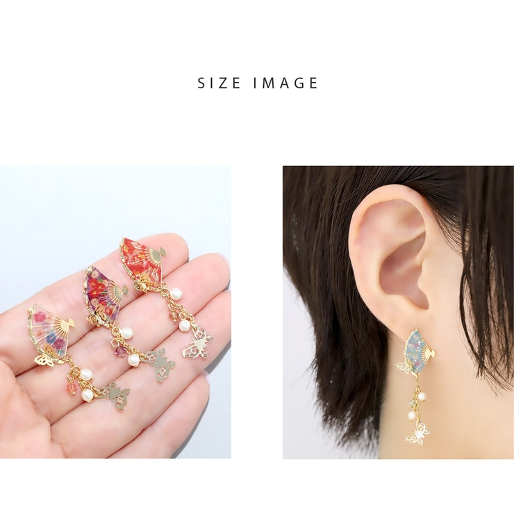 キャッチ ボディピアス 16G 18G 和風 富士山 桜 さくら 花 フラワー 日本 カスタム ピアスパーツ 片耳用