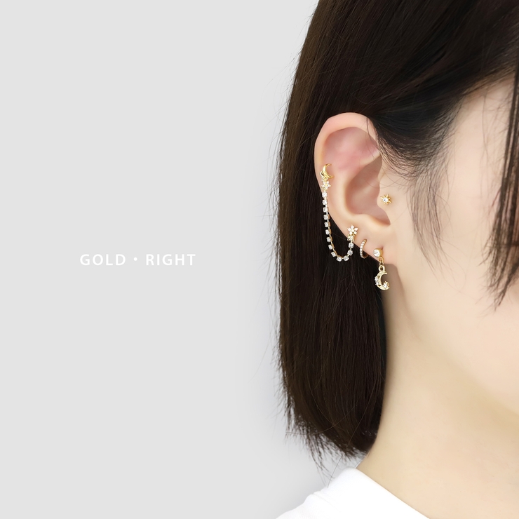 ボディピアス 月三日月星 スタームーン宇宙かわいい | ボディピアス専門店凛RIN | 詳細画像4 