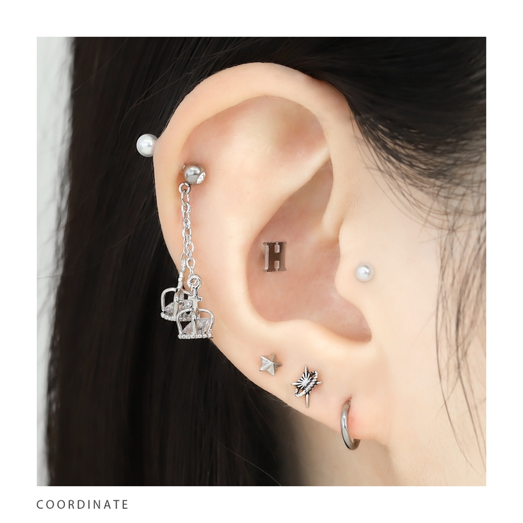 ボディピアス軟骨ピアス クラウンピアス王冠 ボディーピアス | ボディピアス専門店凛RIN | 詳細画像11 