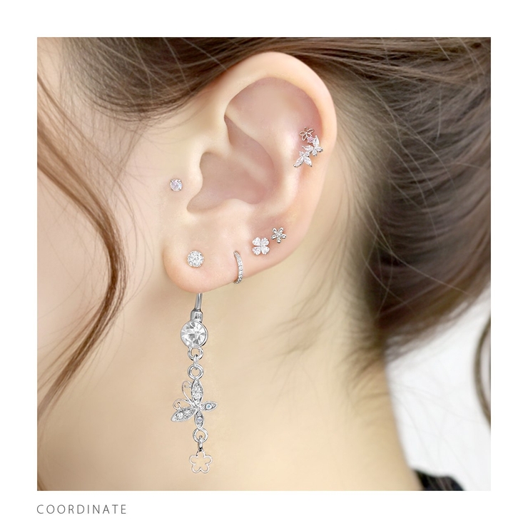 へそピアス かわいいバタフライ花ちょうちょ揺れるキラキラ ボディピアス | ボディピアス専門店凛RIN | 詳細画像4 