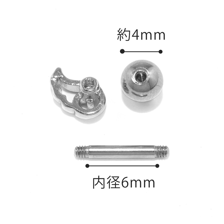 軟骨ピアス 天使翼羽ウイング ボディピアス | ボディピアス専門店凛RIN | 詳細画像13 