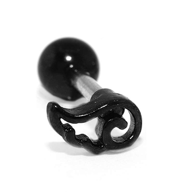 ブラック(右耳) | ボディピアス 天使翼羽 ピアス | ボディピアス専門店凛RIN