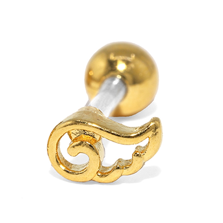 ゴールド(左耳) | ボディピアス 天使翼羽 ピアス | ボディピアス専門店凛RIN