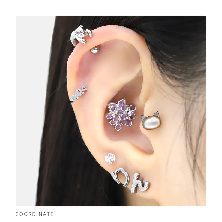 軟骨ピアスひらがな文字イニシャル サージカルステンレス Japanesealph… | ボディピアス専門店凛RIN | 詳細画像19 