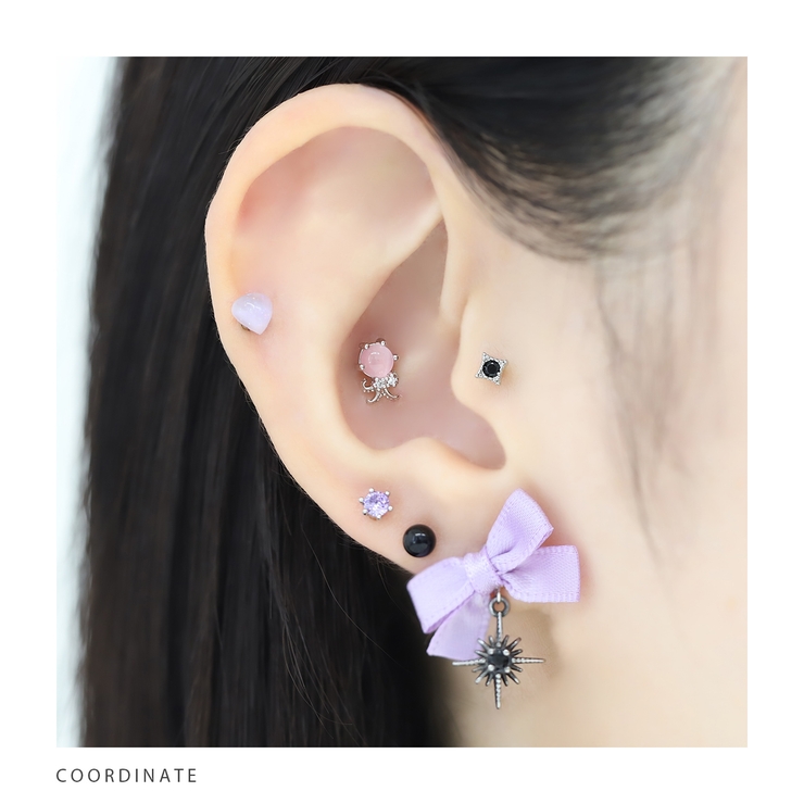 ボディピアス軟骨ピアス リボンサテンリボンバレエコア ストレートバーベル | ボディピアス専門店凛RIN | 詳細画像14 