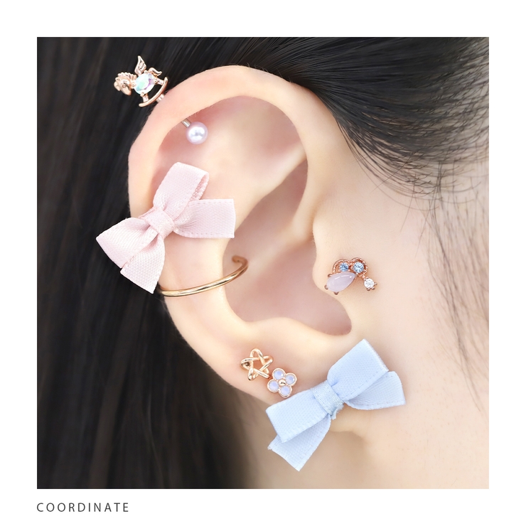 ボディピアス軟骨ピアス リボンサテンリボンバレエコア ストレートバーベル | ボディピアス専門店凛RIN | 詳細画像15 